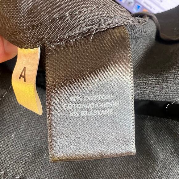 Ann Taylor Women's Wide Leg Casual Cropped Pant Mid Rise Solid Black Size 2 - Picture 4 of 5